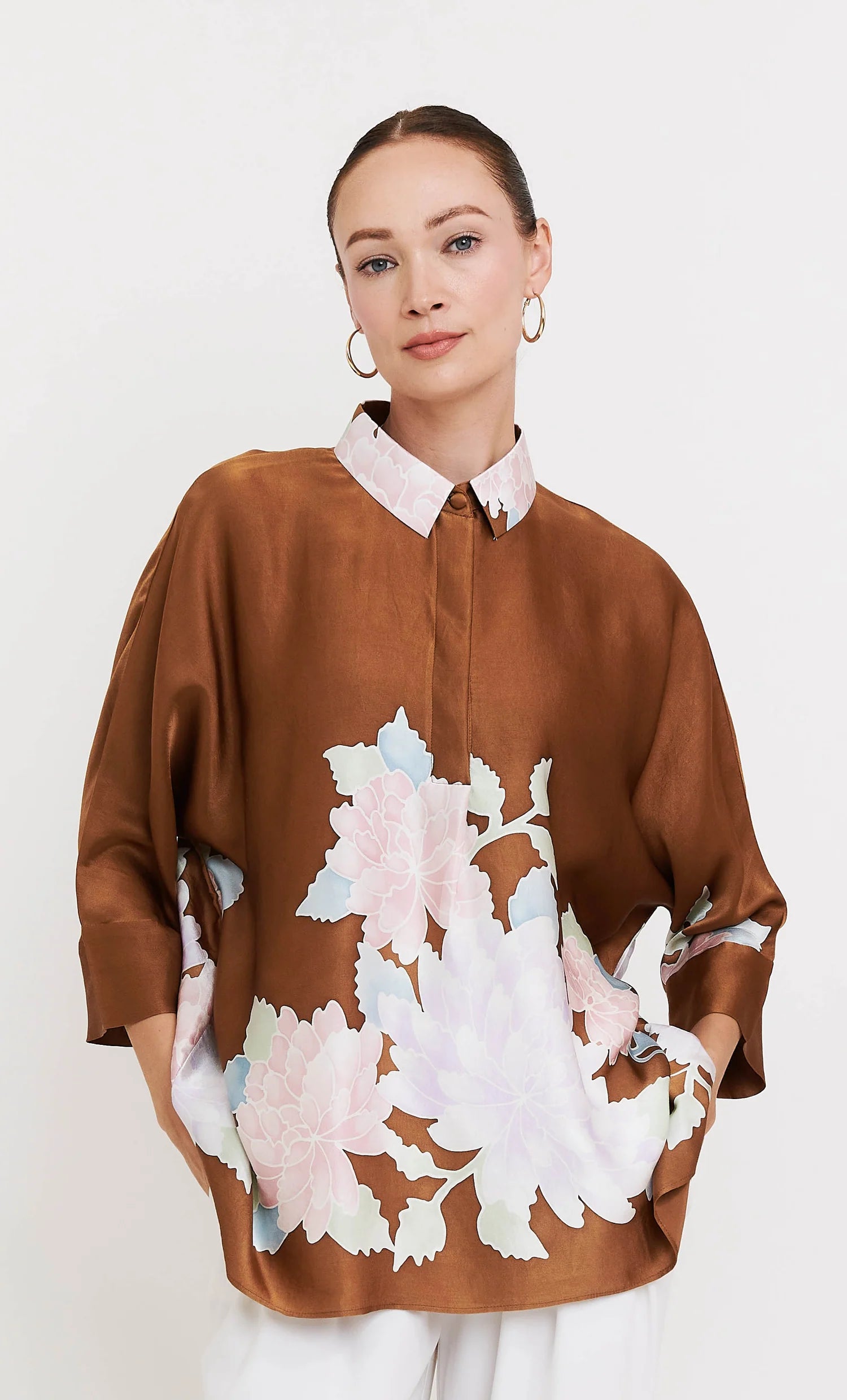 Peonies Satin Silk Co-Ord Set